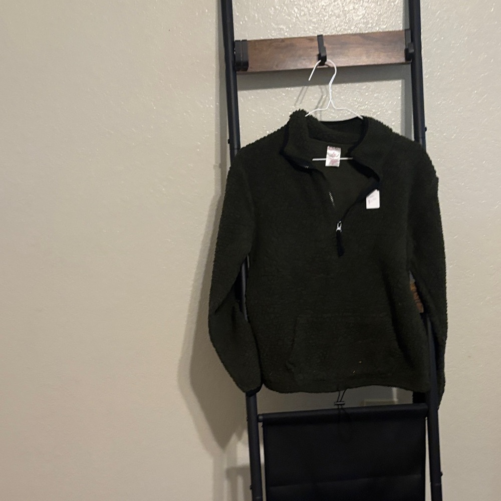 Cozy Green Fleece Pullover